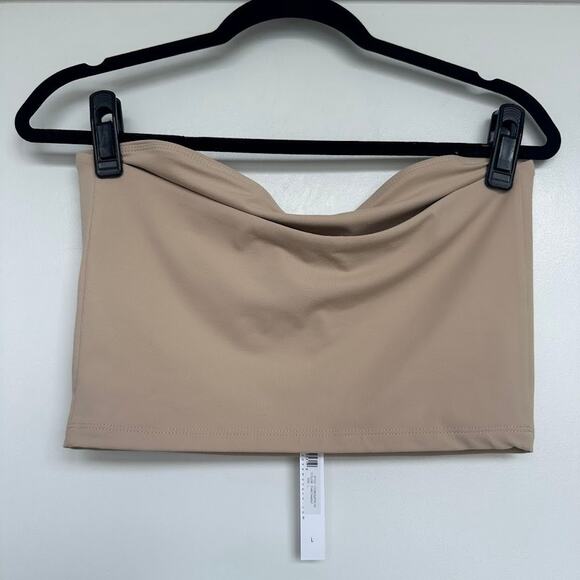 NWT Susana Monaco Womens Tan Parchment Strapless Crop Top Size L - Picture 7 of 8